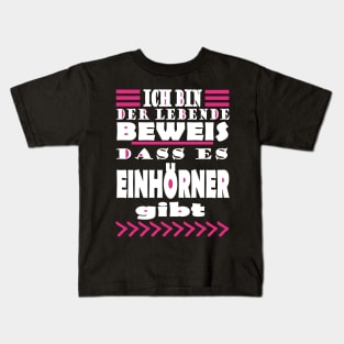 Einhorn Beweis Glitzer Geschenkidee Pink Kids T-Shirt